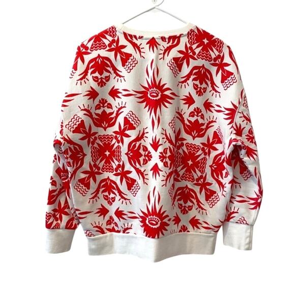 Scotch & Soda Graphic Sweatshirt Scandinavian Hex Floral Design Med Colorful - Picture 4 of 7